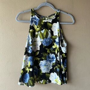 Open Back Floral Tank || American Apparel